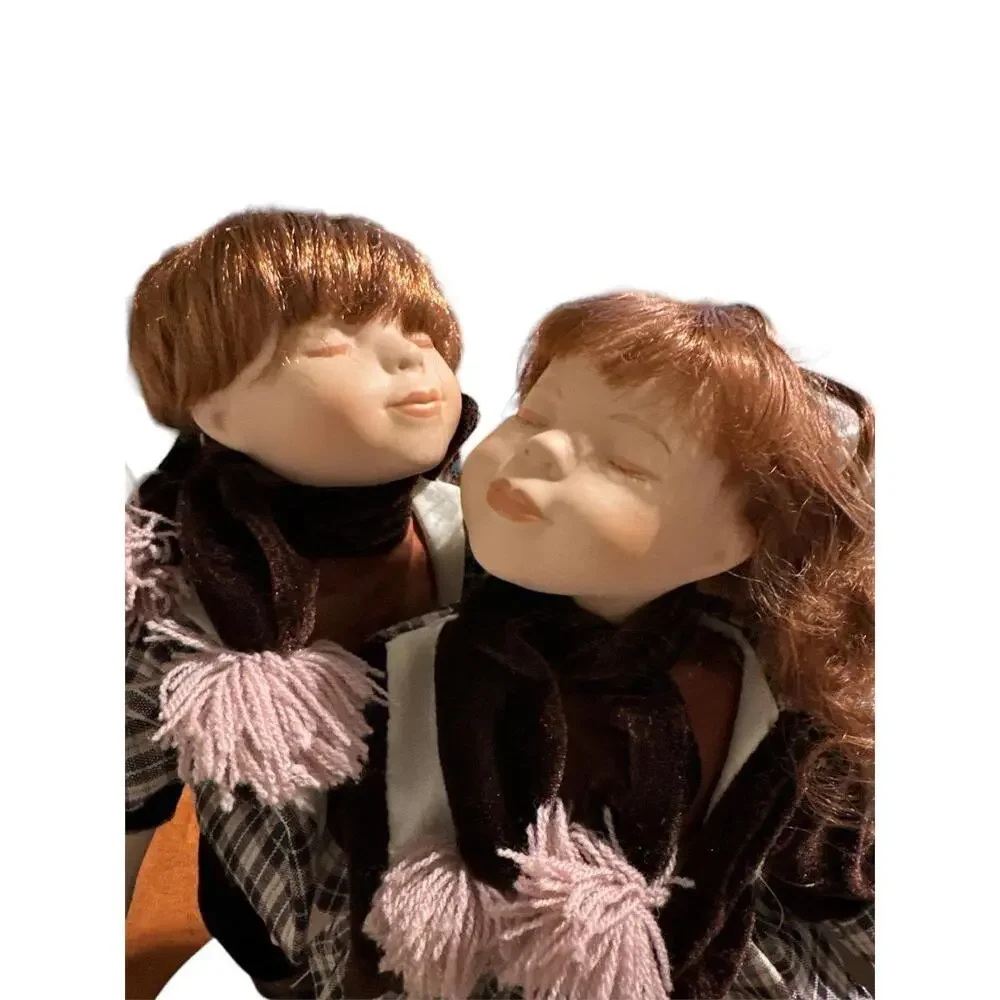 Doll Vintage Kissing Porcelain Dolls 14”